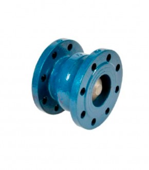 Válvula de retención axial en f.gris GJL-250 con brida DIN PN-16